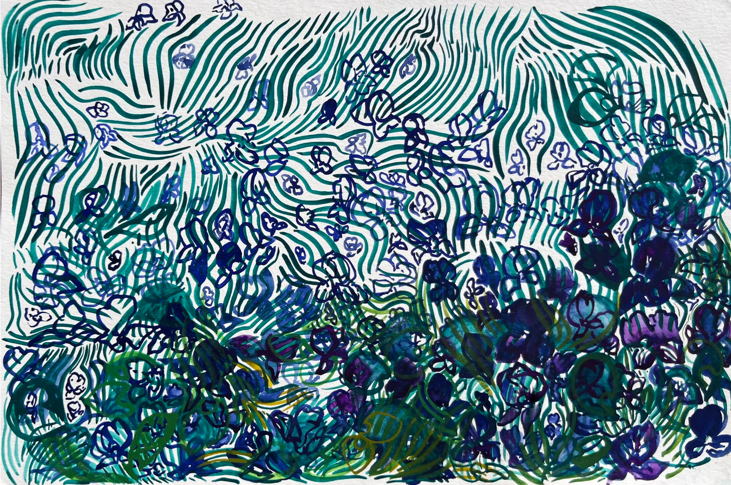 Green Stroke Violet Patch