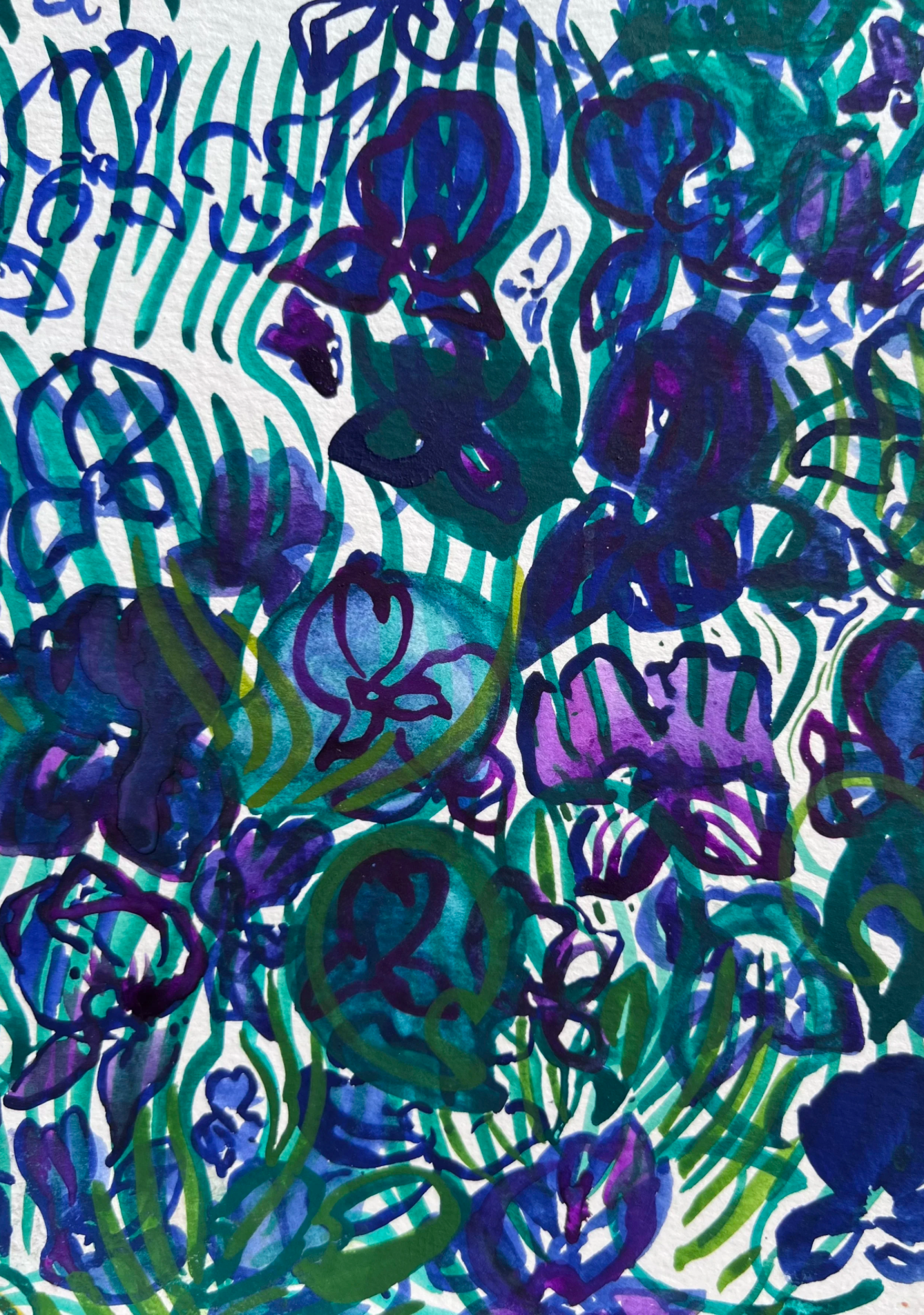 Green Stroke Violet Patch
