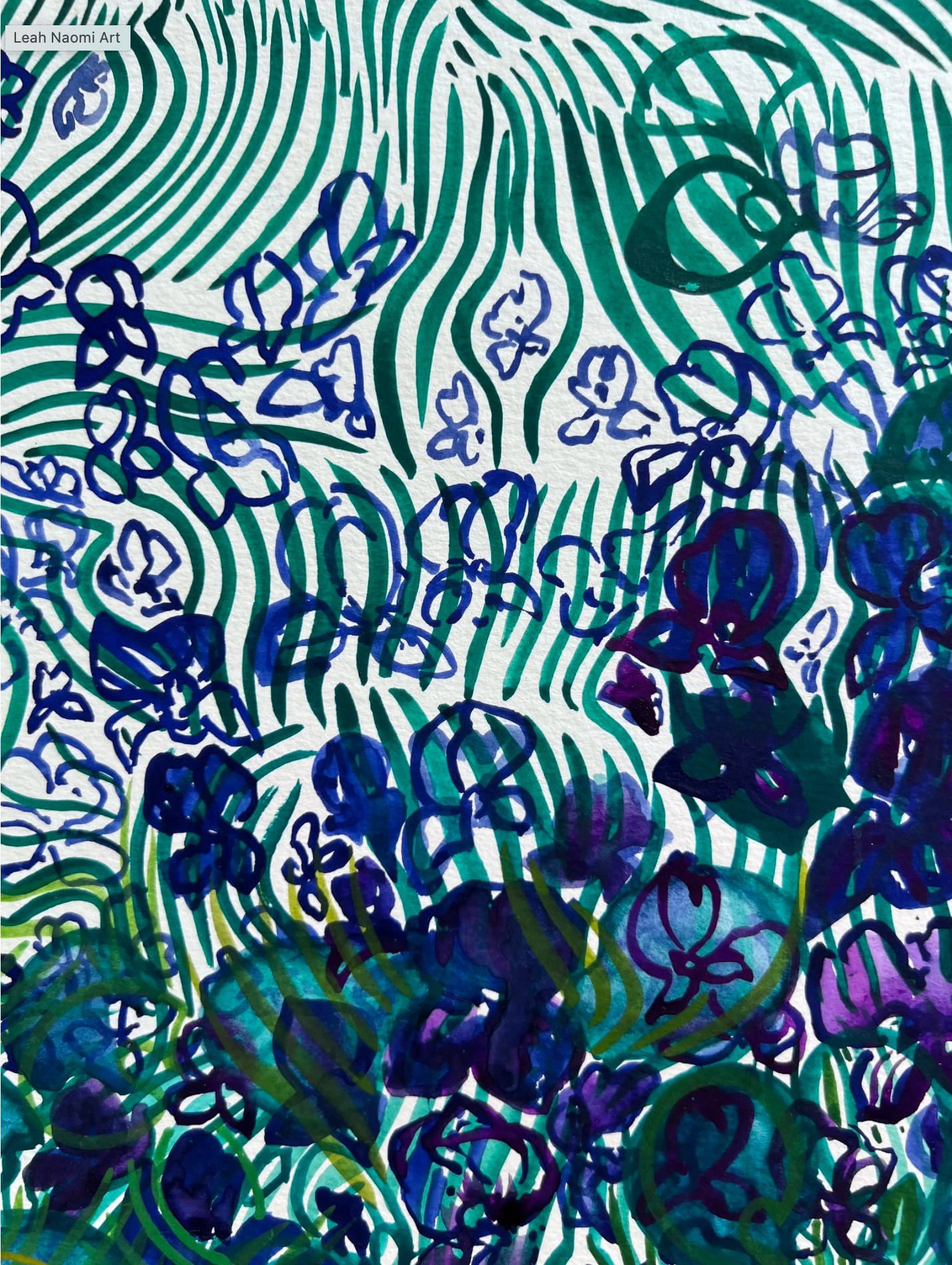 Green Stroke Violet Patch
