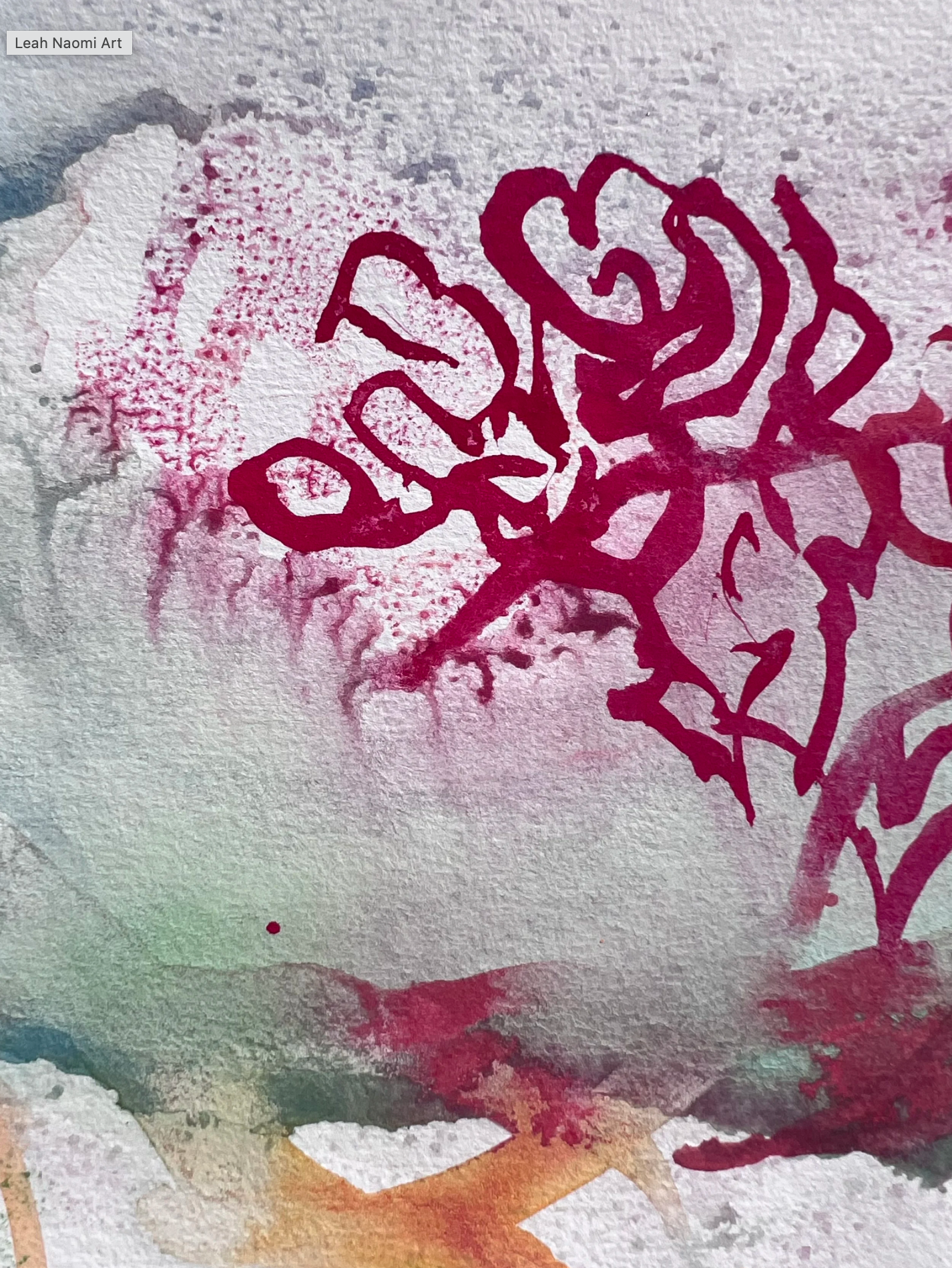 Floral Calligraphy Abstract