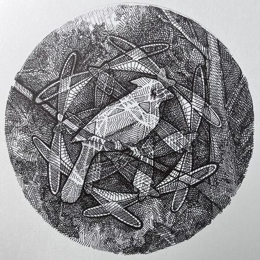 Spirograph Print- Cardinal