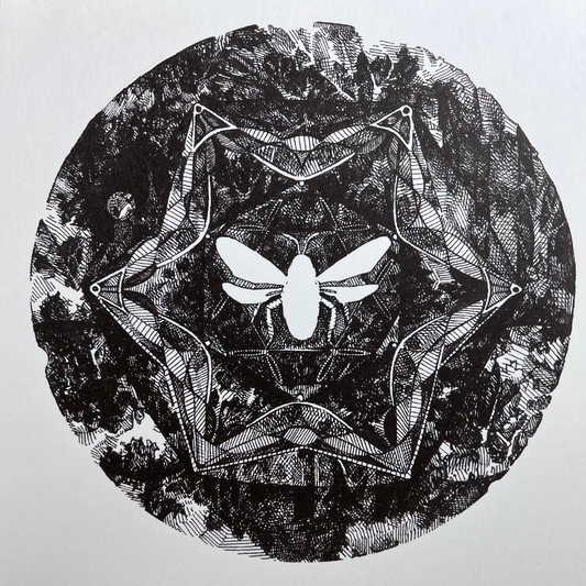 Spirograph Print- Honey Bee