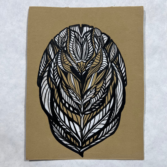 Brushwork Flower Illustration