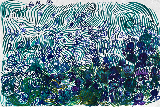 Green Strokes Violet Patch