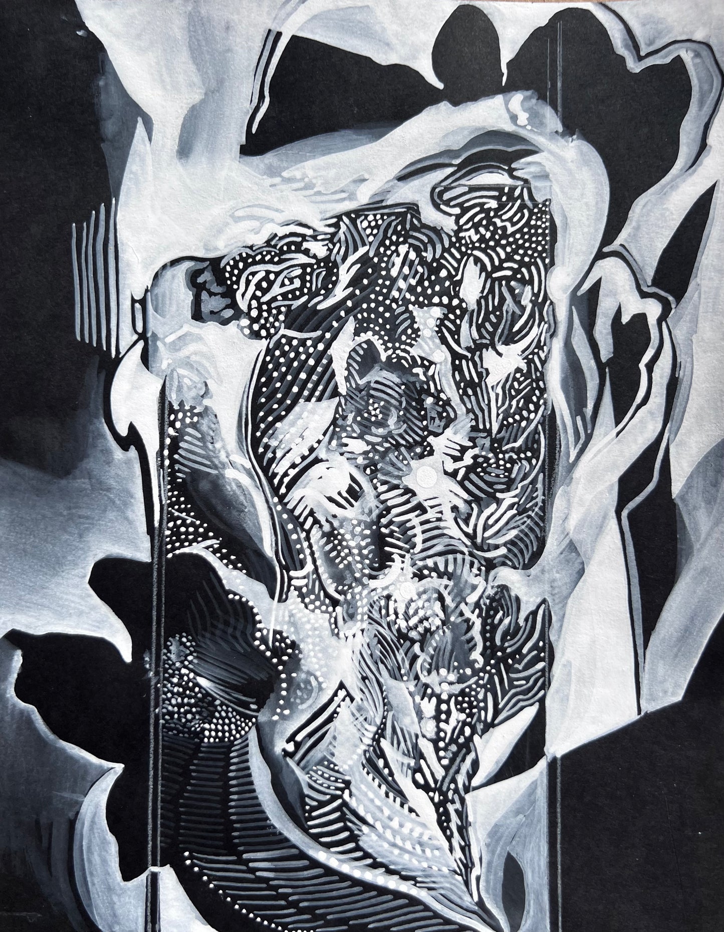 Abstract White Floral