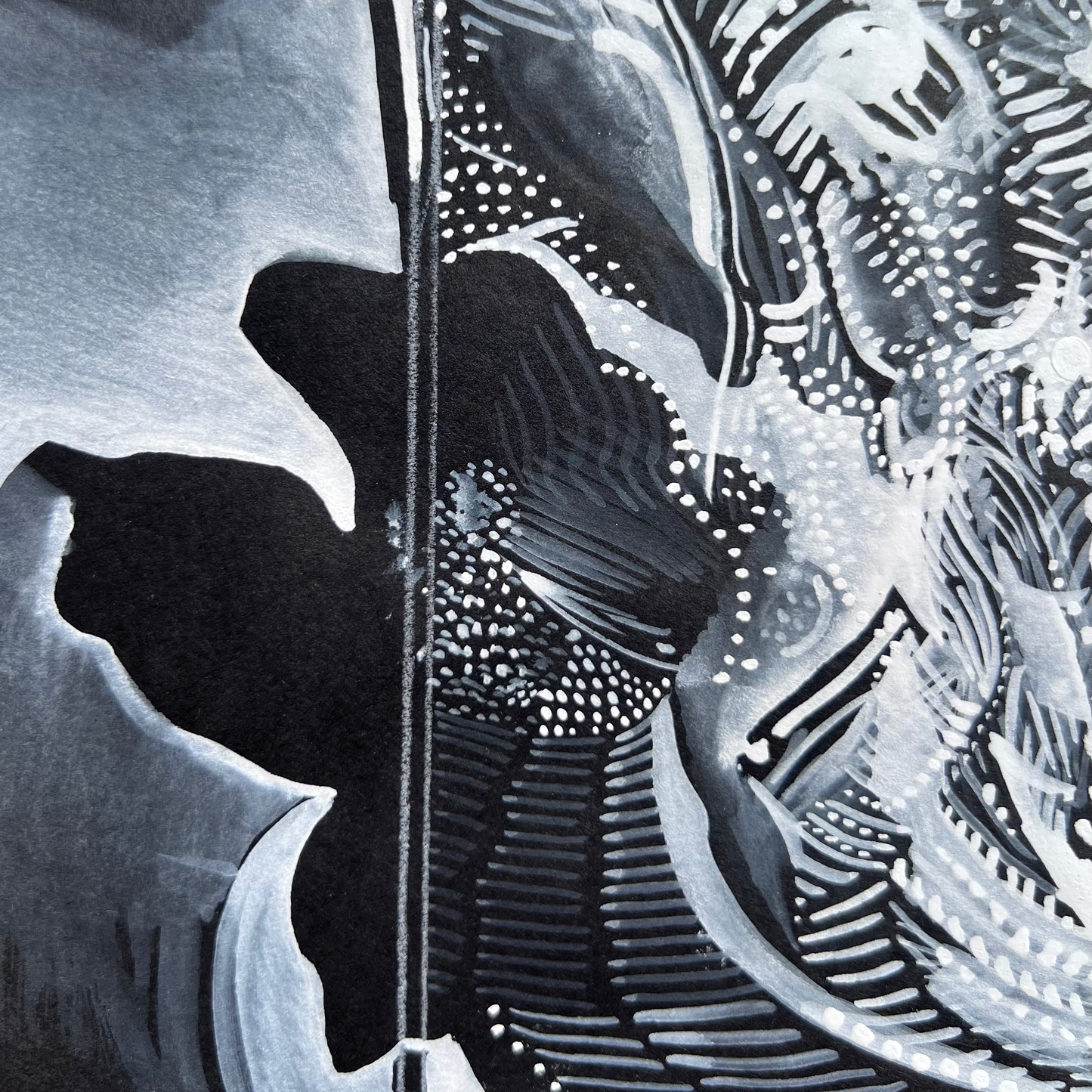 Abstract White Floral