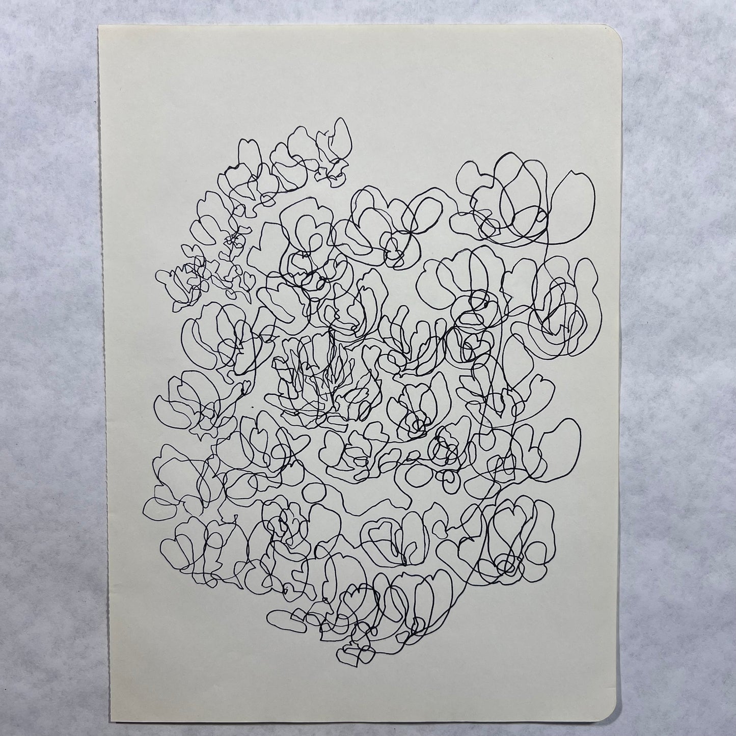 Flowing Floral Ink Illustration
