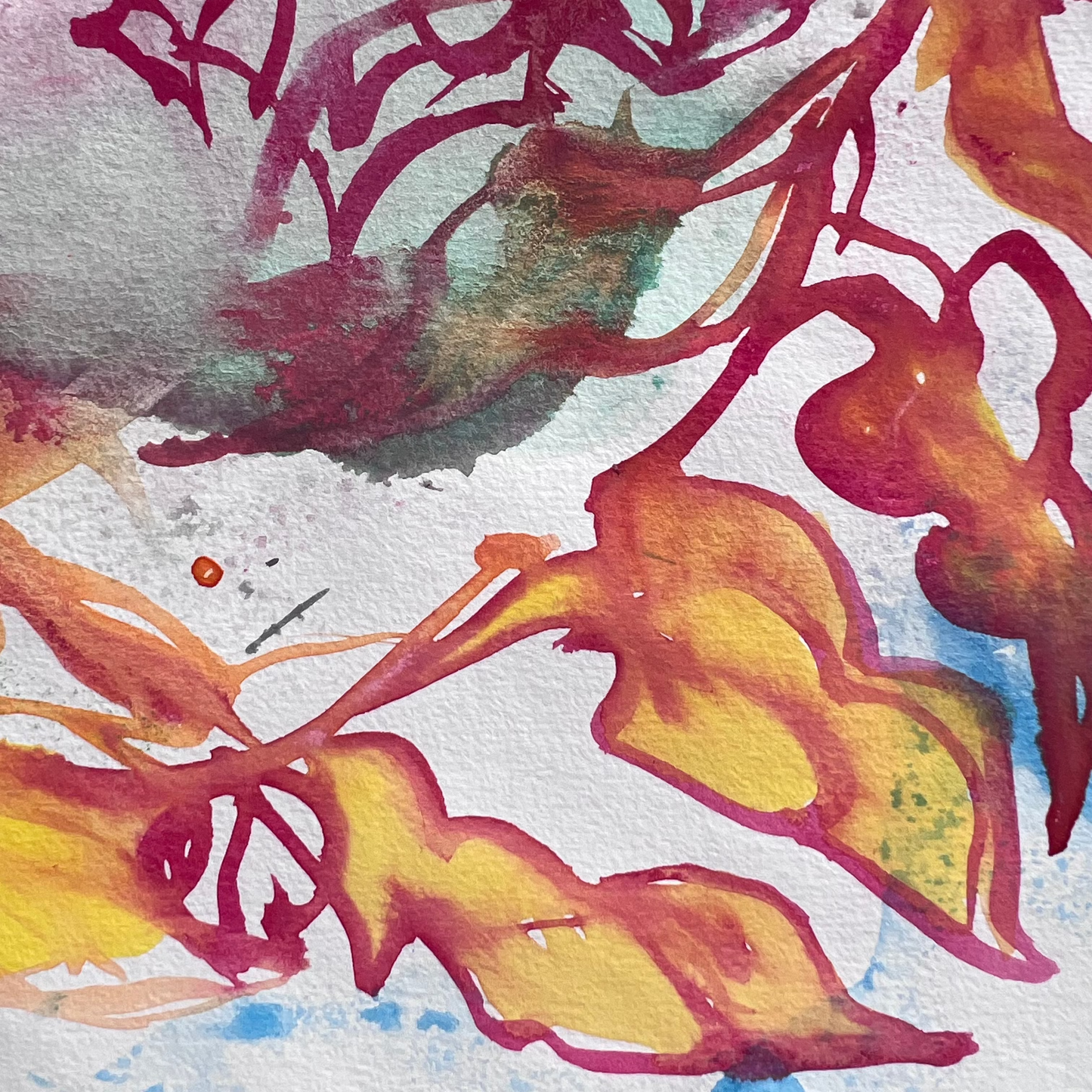 Floral Calligraphy Abstract