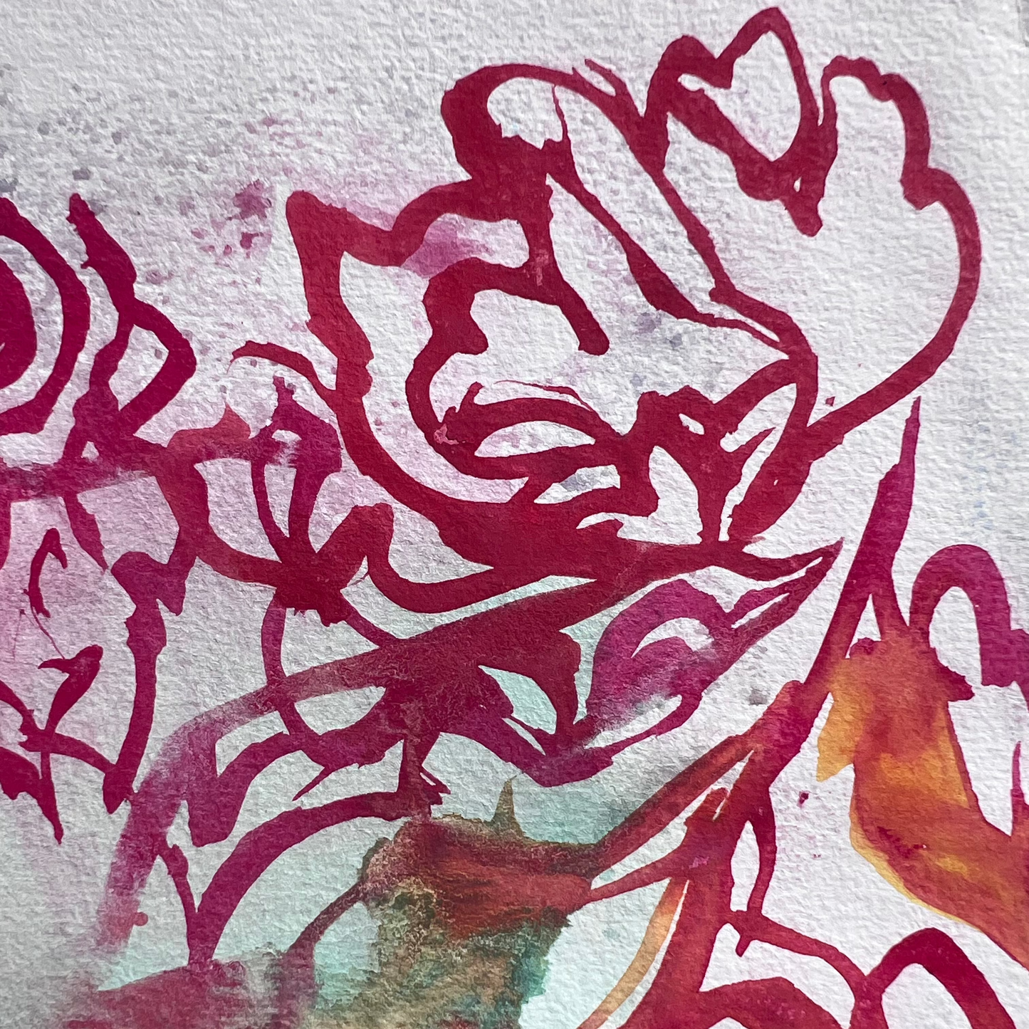 Floral Calligraphy Abstract