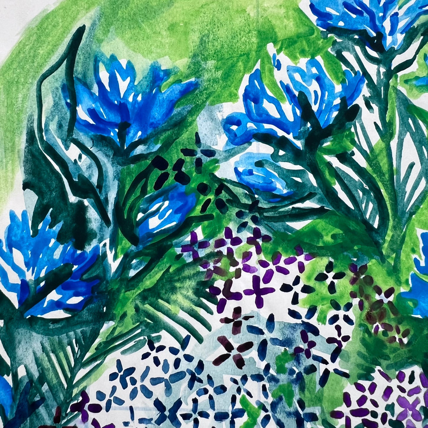 Sketchbook Watercolor Floral Pages