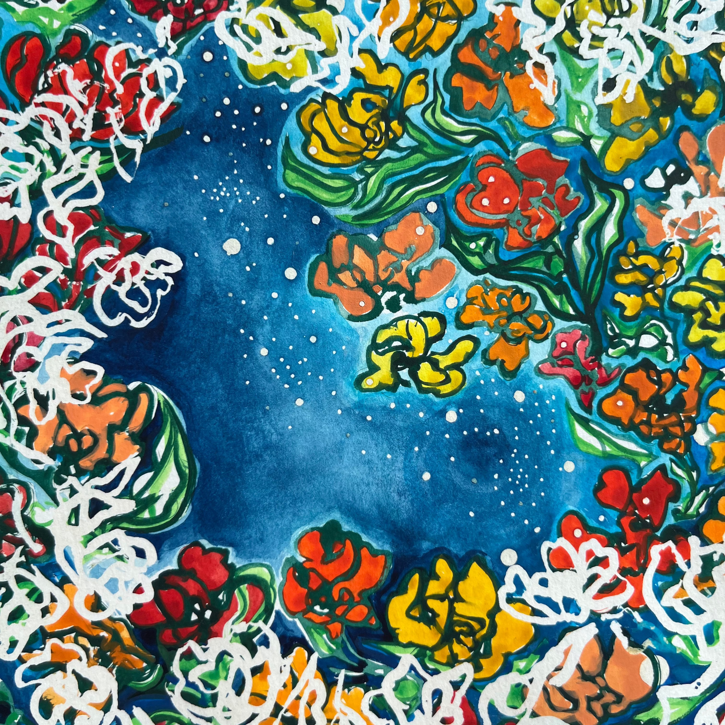 Circular Celestial Floral