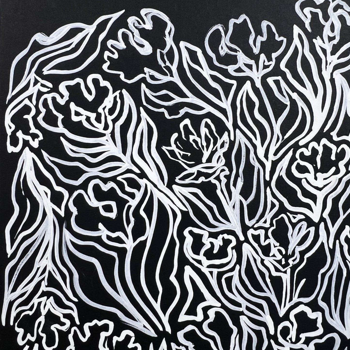 White Floral Ink Illustration II