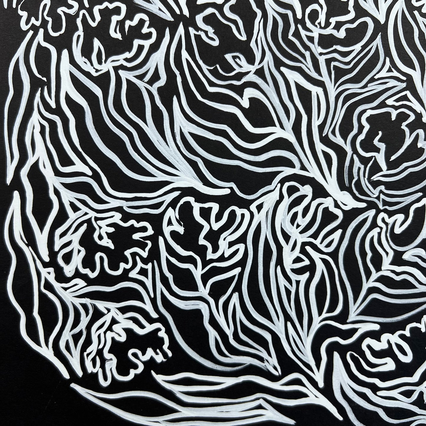 White Floral Ink Illustration II