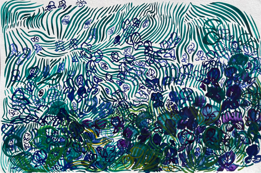 Green Stroke Violet Patch
